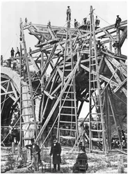 Bau der Puente de los Franceses in Madrid